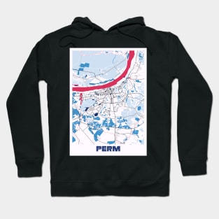 Perm - Russia MilkTea City Map Hoodie